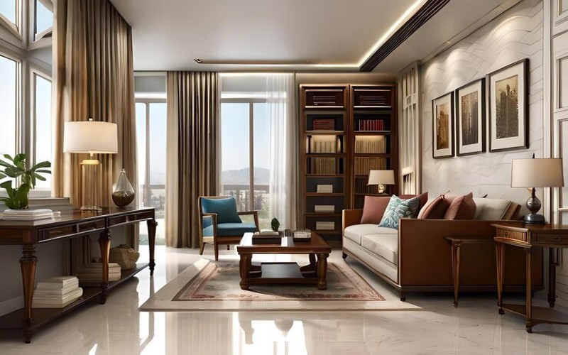 Elegant interior of a luxury apartment in Mulund featuring modern amenities and stylish decor